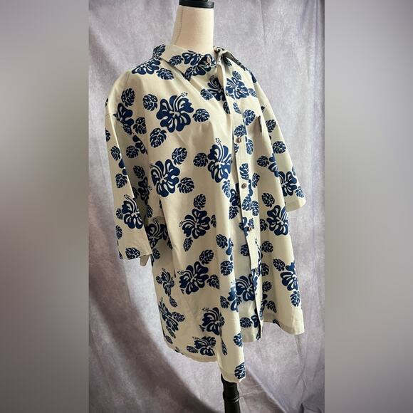 Kai-Veikau Men’s Tropical Palm Hawaiian Button Down Short Sleeve Shirt XXL - Picture 2 of 7